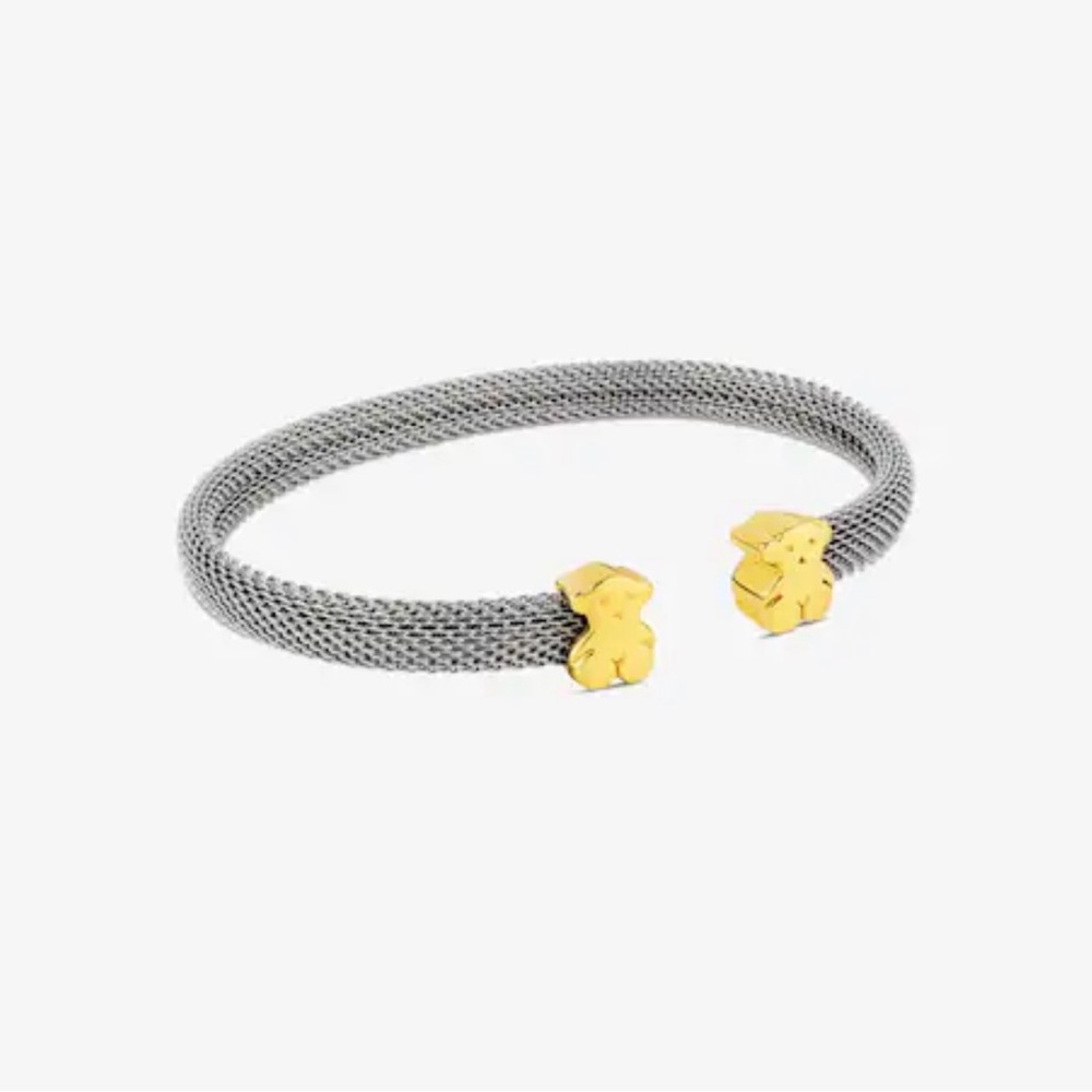TOUS 18K SOLID GOLD AND STEEL SWEET DOLLS BRACELET